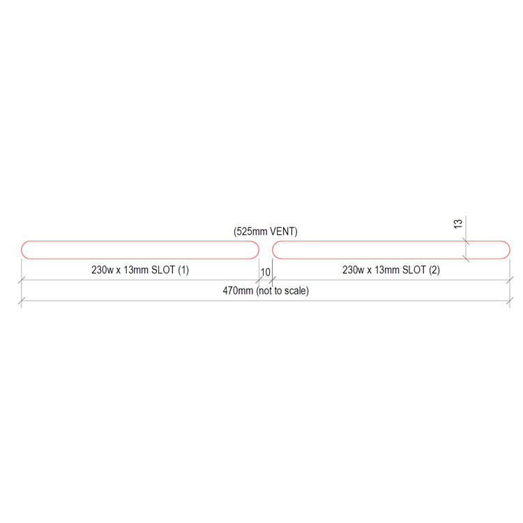 Black Trickle Vent Framevent Hi-Flow Plus Ventilators (525mm)